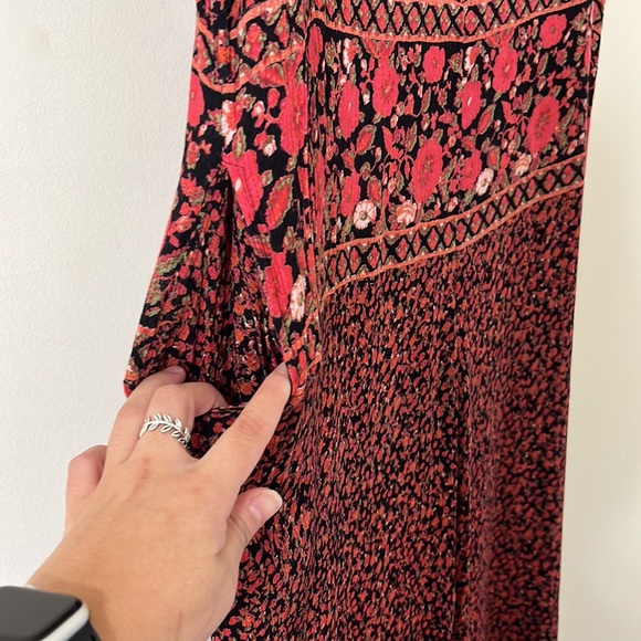 Free People Boho Floral Culotte Wide Leg Cropped Jumpsuit Size Medium - Picture 5 of 13